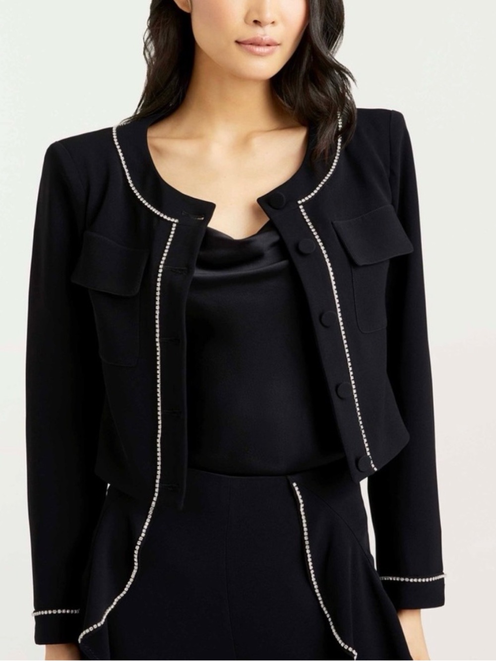 NWT Rina Crystal cropped jacket by Cinq a Sept